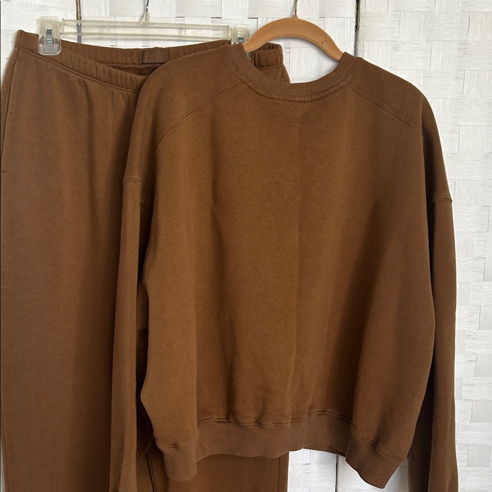 nuuds Chocolate Brown Jogger & Crewneck Set - Picture 8 of 8